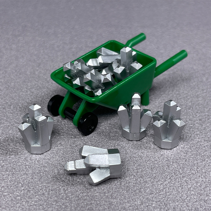 Carro verde, mineral de plata pintado x8