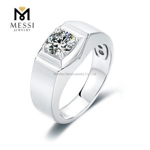 แหวนเงินแท้ 925 ประดับโมอิสซาไนต์ สำหรับผู้ชาย ราคาขายส่งจาก Messi Jewelry - Product Image 1