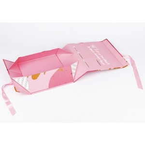 Ribbon printing, folding, flat folding, <b>foldable</b> cardboard, magnetic gift packaging, paper <b>box</b>, food <b>box</b>, customizable - Product Image 6