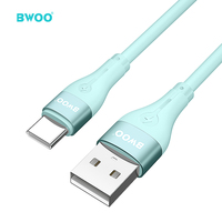 Kabel Charger USB iPhone BWOO Harga Murah Model Sederhana 3A Pengisian Cepat Universal Kabel Data USB Silikon
