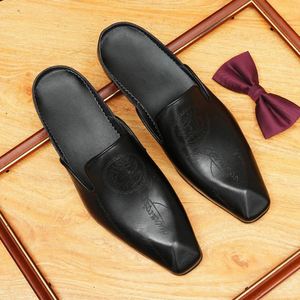 Sandales artisanales de haute qualité pour hommes, sandales d'été respirantes en cuir véritable, sandales plates décontractées pour l'extérieur - Product Image 1