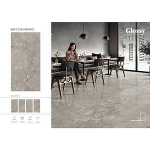 Canyon Grey Onyx Glossy Porcelain Tiles 24x48 Inch Modern Polished Surface for Elegant Interior Floors - Product Image 3