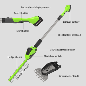 F.EAS Y.D 21V Li-ion <span class=keywords><strong>Batterie</strong></span> Puissant Brossé Ajuster Poignée Longue Portée Électrique 2in1 Sans Fil Pole Hedge Trimmer - Product Image 2