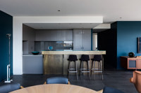 Armoires de cuisine modernes de luxe en mélamine solides et faciles à nettoyer, utilisées gratuitement à bas prix