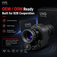 Monoculaire de vision nocturne compatible avec les casques, résolution 800x600, grossissement 4x/2x/1x, F1.05, 0.0001 Lux, 100Hz, 1 pouce, BSI CMOS 10