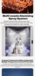 Séchoir professionnel pour animaux de compagnie avec fonction de séchage automatique intelligente et air à haute vitesse - Product Image 2
