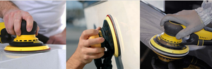 Không khí màu Đỏ máy xay 75x100mm xe sơn khí nén đánh bóng máy công cụ không khí chân không ngẫu nhiên quỹ đạo Sander Sanding Máy đánh bóng - Product Image 2