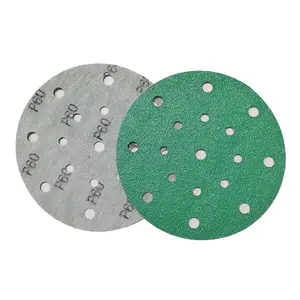 Green Polyester Film Zircon 6 Inch 150 mm Abrasive Sanding Disc For Wood Marble Angle Grinder Abrasive Paper Auto