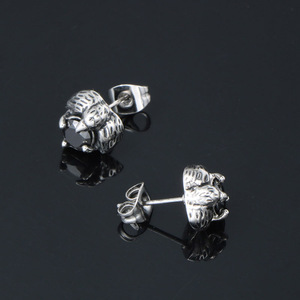 Pendientes de Moda con Forma de Garra de Dragón, Incrustaciones de Ágata Negra, Diseño de Alas Geométricas, Joyería Unisex para Oreja CF123 - Product Image 4