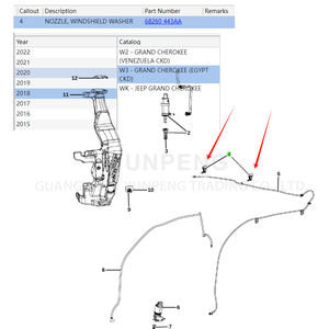 Boquilla de limpiaparabrisas personalizada 55372143AB negra para Jeep <span class=keywords><strong>Grand</strong></span> <span class=keywords><strong>Cherokee</strong></span> <span class=keywords><strong>2011</strong></span>-2022 68260443AA - Product Image 6