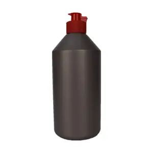 Botol segel ban tabung HDPE 500ML 16oz dengan tutup lipat, botol lem plastik