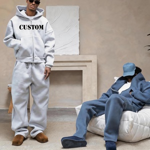Conjunto Deportivo SEMETAL Personalizado, Trajes Deportivos Gruesos con Cierre, Sudaderas con Capucha y Pantalones Deportivos para Hombre, Conjuntos Deportivos de Algodón de Alta Calidad para Hombre - Product Image 2