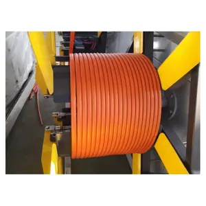 Orange PE Smooth Hose Production Line for Electrical Cable Wire PE Electrical Conduit Extrusion Machine