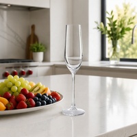 Verre à champagne moderne de luxe 190 ml, transparent, élégant, pour les marques de boissons à étiquette privée, OEM/ODM