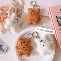 Porte-clés femme en peluche ours, Style japonais, pendentif pour sac d'école, 21131