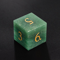 1 pièce de dés de jeu de rôle DND en hématite verte naturelle, faits à la main, polyédriques, en cristal, écologiques, de collection, pour jeux de société Dungeons & Dragons