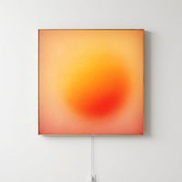 LUZ Art Display Wall Square Art Deco LED Sunset Light Box avec variateur à bouton et capteur tactile, cadre en aluminium pour la décoration intérieure