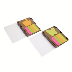 Bloc de Notas Personalizable de Papel Kraft, Adhesivos Espirales Desmontables, Separadores de Libros Reutilizables, Notas Adhesivas Simples - Product Image 4