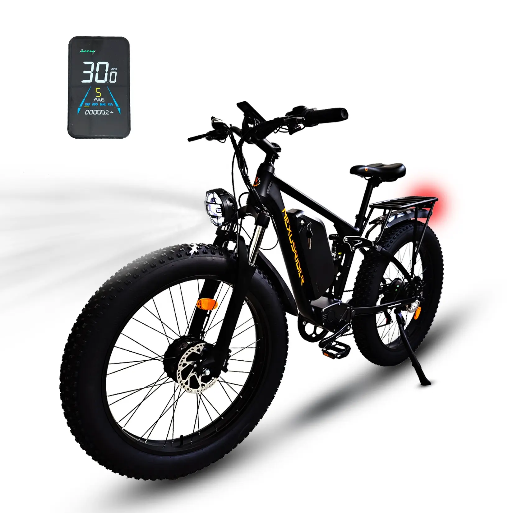 電動自転車2000w22.4ah7スピード35mphデュアル油圧ブレーキフルサスペンションEbike