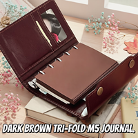 Carnet en cuir rechargeable, agenda, journal de voyage et fournitures de bureau ; carnet personnalisé avec logo, bloc-notes, classeur A5.