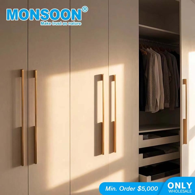 European Style Furniture Hardware Bedroom Kitchen Furniture Pulls Aluminum Alloy Drawer Dresser Knobs Wardrobe Cabinet Handles