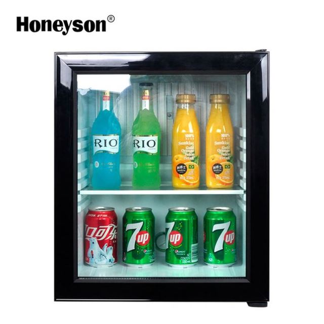 30L Stainless Steel Eco-friendly Mini Bar Fridge Compressor Electronic Control LED Light Auto-Defrost Portable for Hotel Use