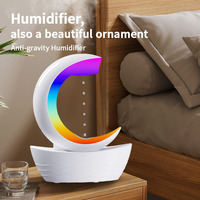 Humidificador de Aroma con Gotas de Agua Antigravedad, Altavoz Bluetooth, Reloj Digital, Difusor de Aceites Esenciales para el Hogar/Oficina