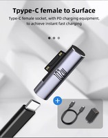 Nouveau câble de charge rapide USB Type C PD 102W, adaptateur de prise pour Surface Pro 8 7 6 5 4 3 Go, adaptateur USB, alimentation pour ordinateur portable