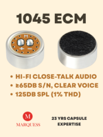 Mic Factory Supplies 1045 Têtes de microphone électret antibruit unidirectionnel pour microphones montés sur la tête