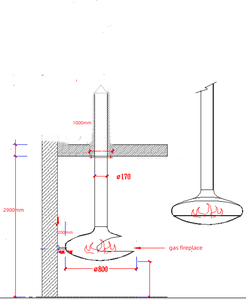 Caminetto <span class=keywords><strong>a</strong></span> <span class=keywords><strong>Gas</strong></span> con Design o <span class=keywords><strong>Dimensioni</strong></span> Personalizzate e Telecomando - Product Image 5