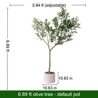 Fabricant Grossiste Grand Arbre d'Olivier Artificiel Permanent en Pot PET Résistant à l'Eau Écologique pour Restaurants et Centres Commerciaux Intérieurs