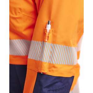 BLAKLADER - 443619875389S Veste Shell haute visibilité pour femme Orange/Bleu marine-EAN 7330509864975 HI-VIS WORKWEAR - Product Image 4