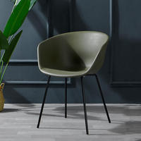 Chaise de salle à manger moderne de luxe en plastique réglable en hauteur, légère et entièrement en plastique, pour restaurant et usage commercial