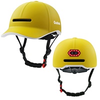 Casque de vélo de ville et de montagne électrique haut de gamme avec visière, feu arrière LED rechargeable, motif personnalisé PC+EPS