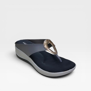 Stylish Womens Wedge Heel Toe Post <b>Slippers</b> Slip On Comfortable Casual Fashion Footwear for Daily Indoor Outdoor Wear - Product Image 1