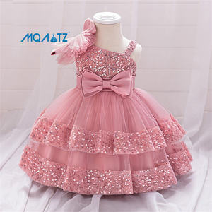 <span class=keywords><strong>Robe</strong></span> Princesse Courte à Paillettes et Épaules Dénudées pour Bébé Fille MQATZ, Style Soirée Enfant, Prix Compétitif, OEM ODM AL195XZ - Product Image 2