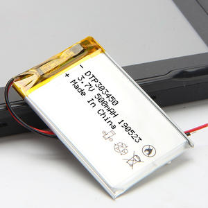 3mm thick ultra thin <strong>3</strong>,7 V 500 mAh lithium polymer battery 303450 with PCM and wire - Product Image 2