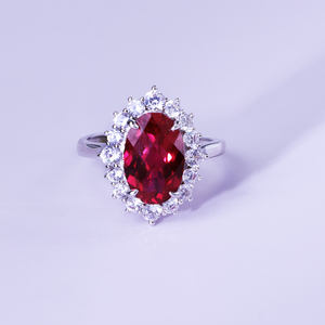 Joyería Simple de moda, anillo de rubí de Plata de Ley 925, joyería de mujer de piedras preciosas coloridas de alta calidad al por mayor - Product Image 3