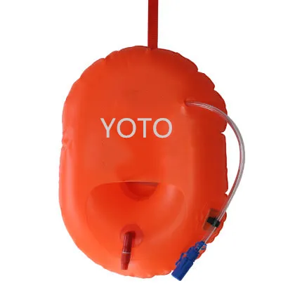 En kaliteli su geçirmez PVC triatlon açık su yüzme şamandıra şişme Tow flatör güvenlik kuru çanta