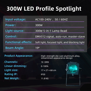 Nueva Luz LED de Escenario de 300W RGBW, Foco Elipsoidal LED Leko, Iluminación LED para Teatro, Adecuada para Escenarios de Teatro/Ópera - Product Image 4