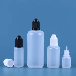 5ml 10ml 15ml 20ml 30ml 50ml 60ml 100ml Child Resistance Lids PE Liquid Eyedrops Plastic Oil Filling Bottles Pigment Ink Bottle