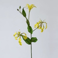 H1020 Künstliche Blumen Gloriosa Lilien Flammenlilien Heimdekoration Floristik-Arrangements Fotografie-Requisiten Dekorative Artikel