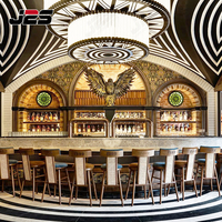 Chaise de bar moderne en velours avec pieds en métal doré pour restaurants et bars d'hôtel à domicile