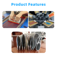 Raclette d'impression textile manuelle en aluminium avec lame en polyuréthane – Outil d'impression durable