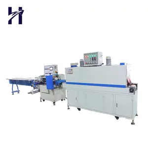 Full Automatic heat tunnel shrink packing food meat fruit frozen food soap shrink film wrap machine supermarket wrapping machine