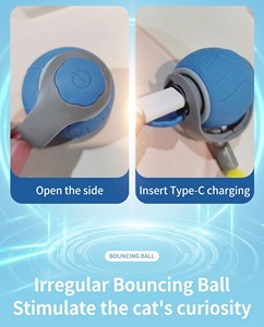 Automatic <b>Cat</b> Toy Ball Interactive Way for <b>Cats</b> to Keep Themselves Entertained Includes a Caterpillar Pet Supplies - Product Image 5