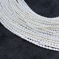 Muses Jewels - Vente Flash : Perles d'eau douce naturelles blanches en vrac, 3mm-4mm, perles goutte pour la fabrication de bijoux DIY