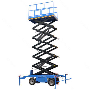 Plate-forme de levage de travail aérien 6-24m haute qualité <span class=keywords><strong>manivelle</strong></span> électrique Mobile ciseaux Mobile levage fret ascenseur - Product Image 2