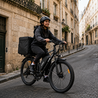 Vélo électrique pour livreuses, 27,5 pouces, autonomie de 108 km, E-MTB cargo avec moteur haute vitesse, vente en gros d'usine