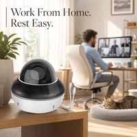 Caméra de sécurité PTZ WiFi sans fil avec projecteur, vision nocturne, détection de mouvement, étanche IP66, alarme pour entreprise et magasin
